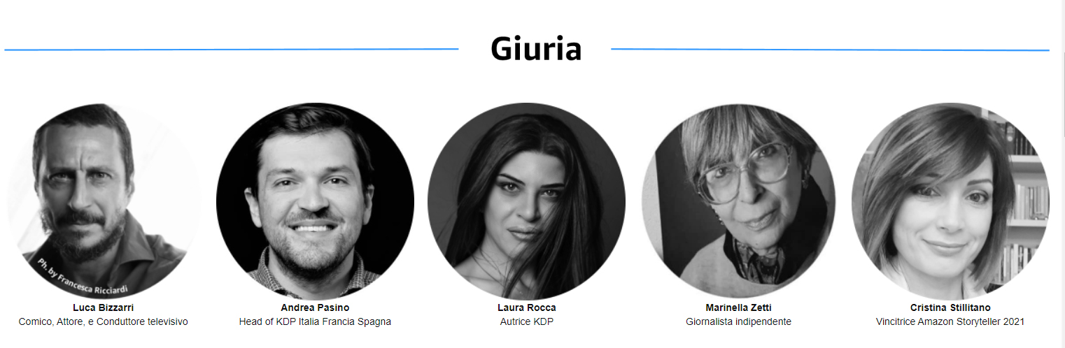 La giuria del Premio Letterario Amazon Storyteller 2022