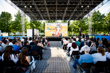 Visitatori a un evento