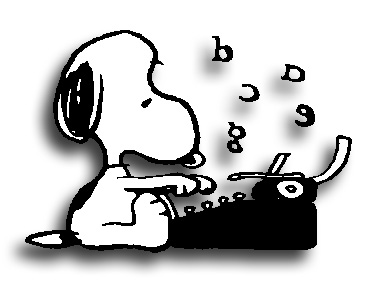 snoopy-writing