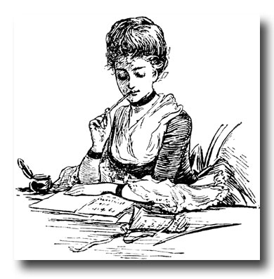 Scrittrice writing
