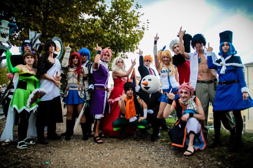 fairy tail sabato con altri cosplayer