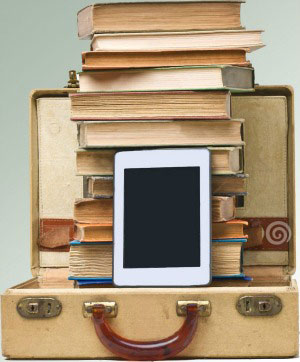 Libri e e-reader libri-valigia